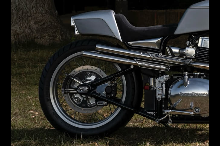 Royal Enfield Sawn off Shotgun 650 side rear profile