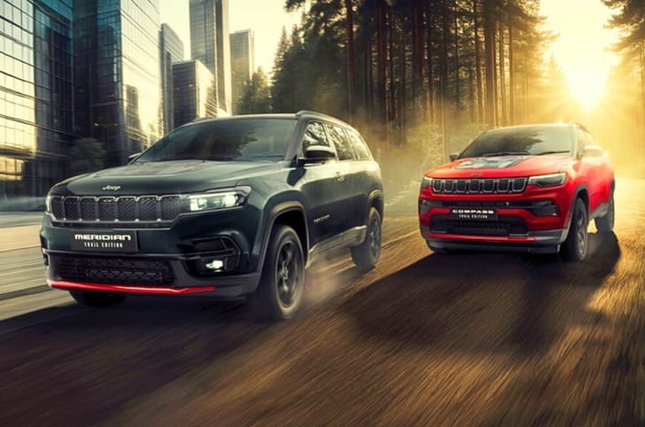 Jeep Compass and Meridian Trail Edition launched, front action