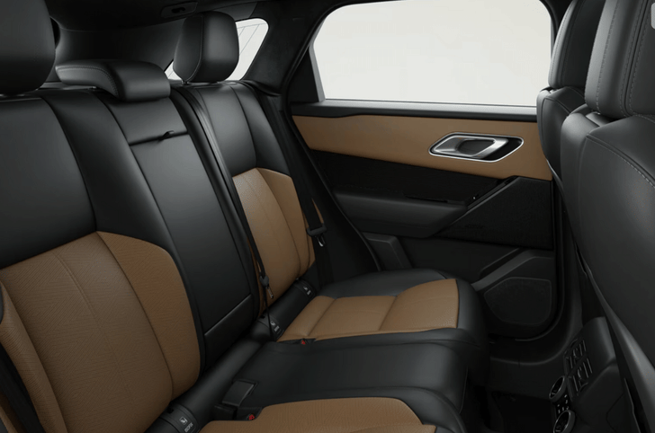 Range Rover Velar Autobiography black color rear leather seats.