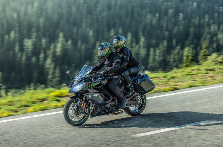 Kawasaki Ninja 1100SX riding shot