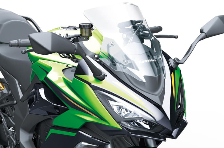 Kawasaki Ninja 1100SX front end look in Kawasaki Green
