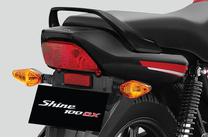 Honda Shine 100 DX taillight and indicators