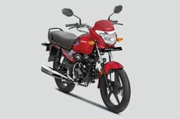 Honda Shine 100 DX red colour front three quarter