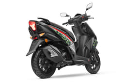 TVS Ntorq 125 Marvel Captain America rear three quarter shot