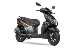 TVS Ntorq 125 Marvel Captain America edition front three quarter static shot