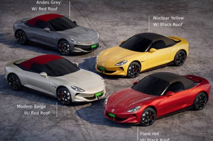 MG Cyberster exterior colour options