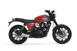 BSA Bantam 350 red colour right side profile static in studio