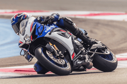 Suzuki GSX-R1000R 40th Anniversary Edition in blue cornering shot