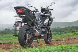 Kawasaki Versys 1100 rear right static shot in field