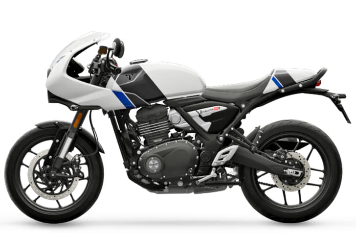 Triumph Thruxton 400 left side shot