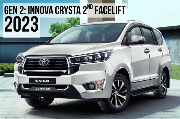 2023 toyota innova crysta facelift in field