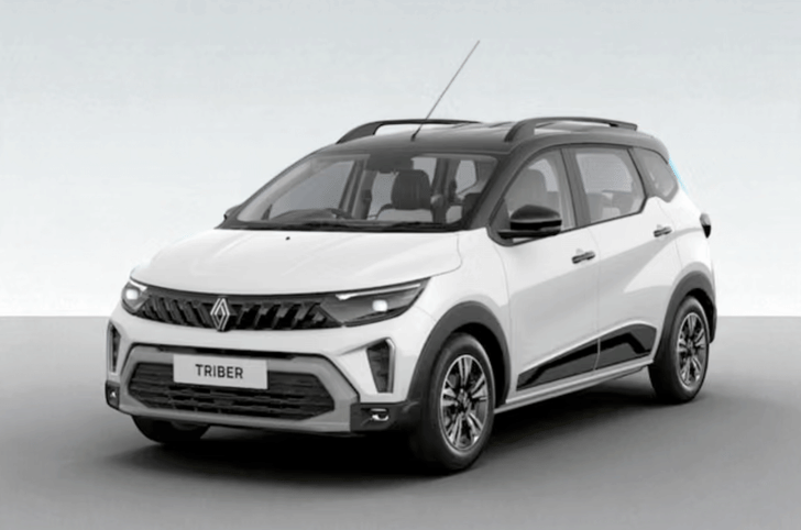 Renault Triber dual-tone in Ice Cool White with Mystery Black roof