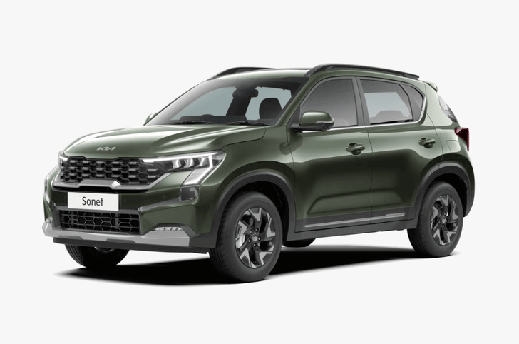 Kia Sonet Pewter Olive colour