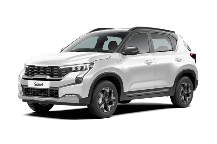 Kia Sonet Glacier White Pearl and Aurora Black Pearl dual tone colour