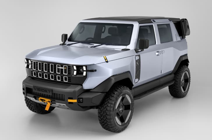 Mahindra Vision T top front quarter
