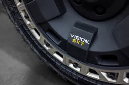 Mahindra Vision SXT concept pick up wheel badge