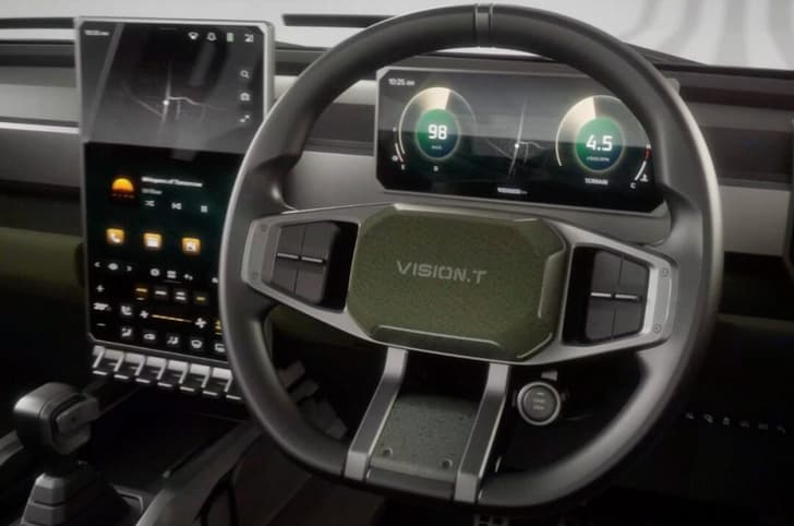 Mahindra Vision T interior digital instrument cluster