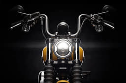 Harley Davidson Street Bob front headlight shot
