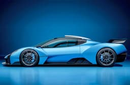 GMA Le Mans GTR in Blue studio image of the side profile