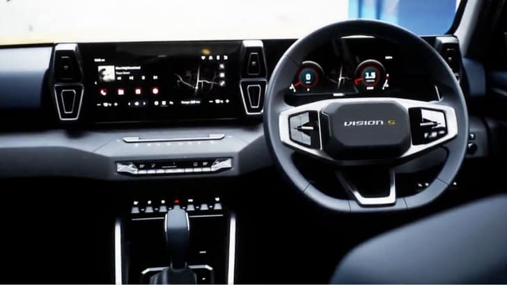 Mahindra Vision S interior dashboard
