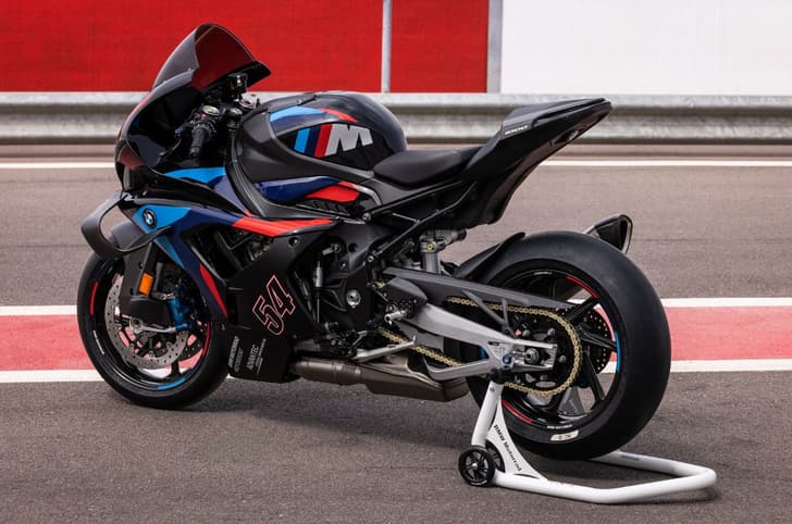 BMW M 1000 RR rear left three quarter shot