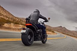 Triumph Rocket 3 rear riding shot