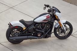 Indian 101 Scout rear right side static in field