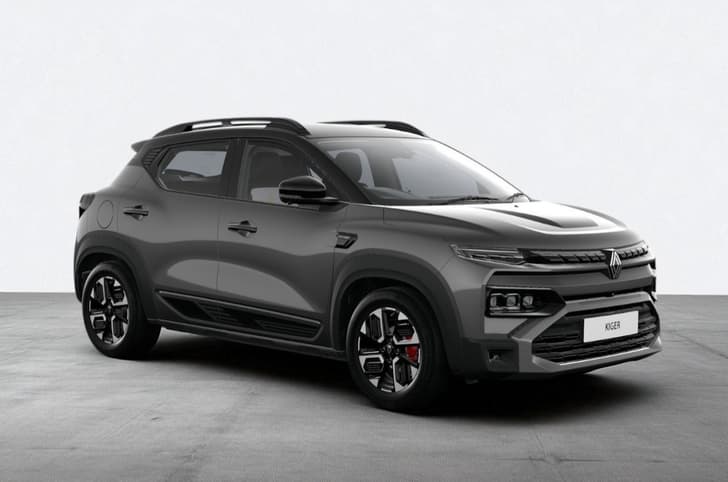 Renault Kiger grey color with black roof