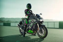 The Kawasaki Z H2 SX front three quarter shot