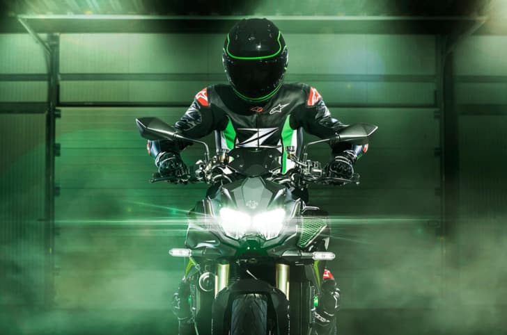 The Kawasaki Z H2 front profile