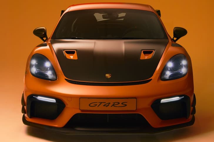 Porsche 718 Cayman GT4 RS with Manthey kit front centre shot 