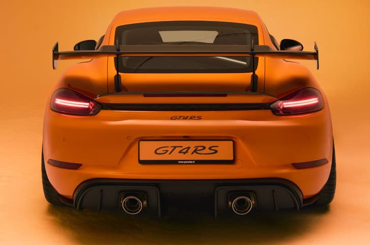 Porsche 718 Cayman GT4 RS with Manthey kit rear shot