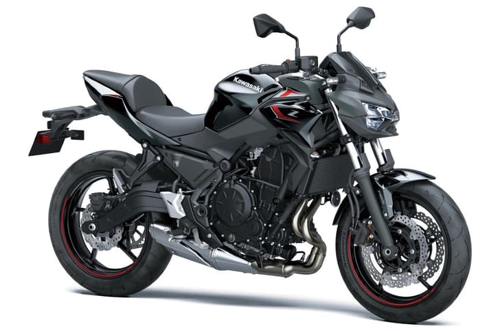 Kawasaki Z650 front right side static in studio