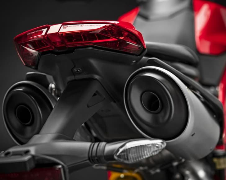 Ducati Hypermotard 950 Twin exhausts detail shot