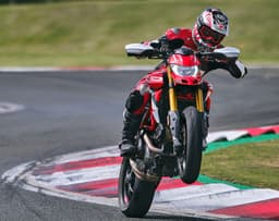 Ducati Hypermotard 950 SP wheelie shot 