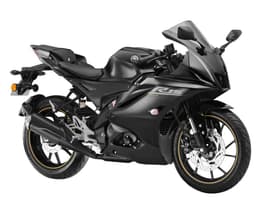 2025 Yamaha R15 Version 4 Metallic Black Studio Shot