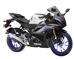 2025 Yamaha R15M Metallic Grey Studio Shot