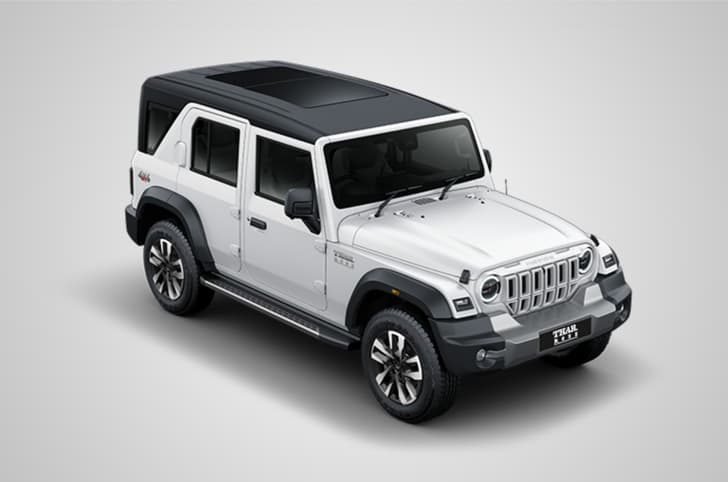 mahindra thar roxx everest white colour