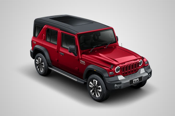 mahindra thar roxx tango red colour