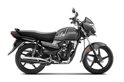 Honda Shine 100 DX grey right side profile static in studio