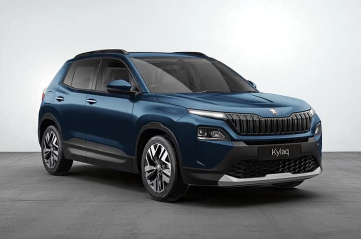 skoda kylaq lava blue colour