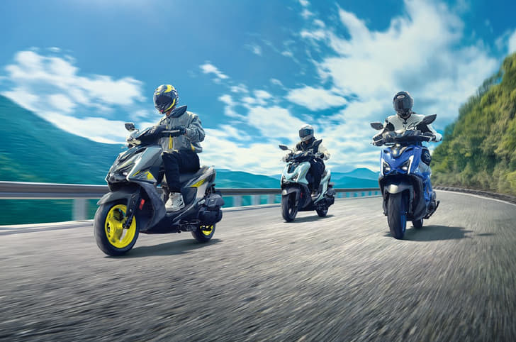 Three riders riding the Yamaha XR155