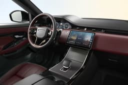 2025 Range Rover Evoque interior in Red and Black