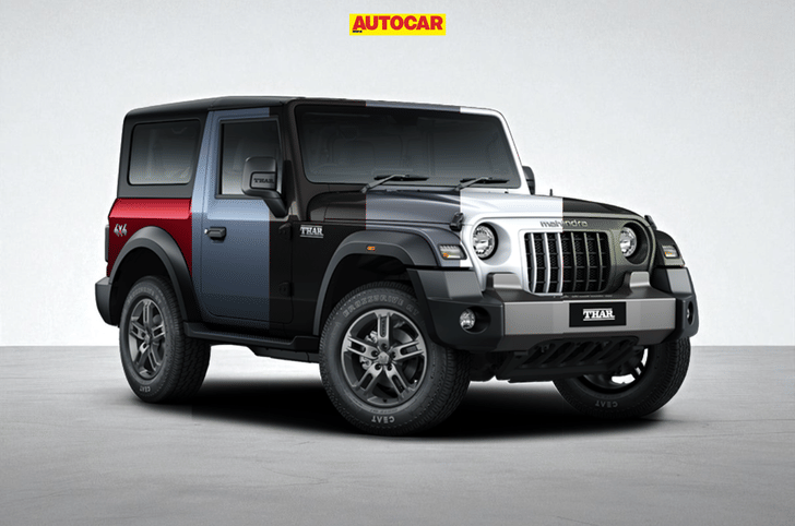2025 Mahindra Thar all colours