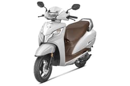 Honda Activa 125 white front left side static in studio