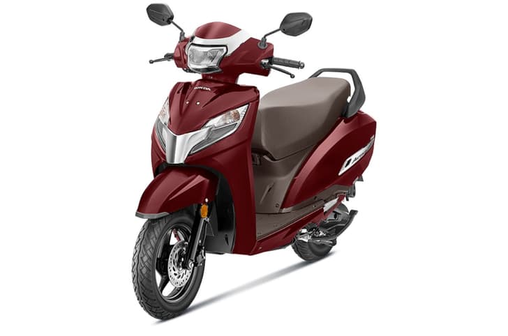 Honda Activa 125 red front left side static in studio