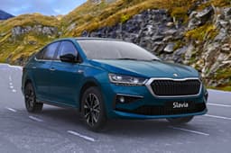 Skoda Slavia Lava Blue Dual Tone