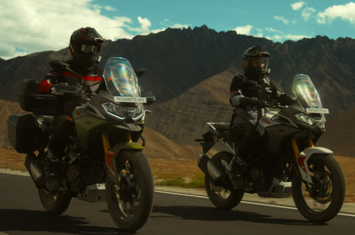 TVS Apache RTX duo front three quarter