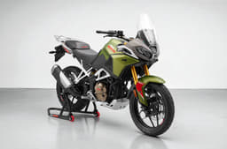 TVS Apache RTX front three quarter