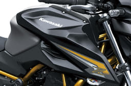 Extended tank shrouds give it a more aggressive stance. 